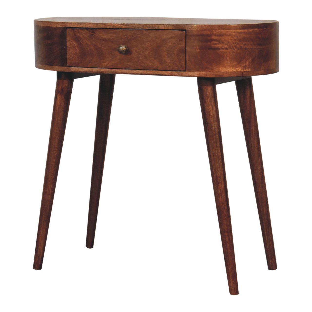 Honey Caramel Rounded Small Console Table - Image 3