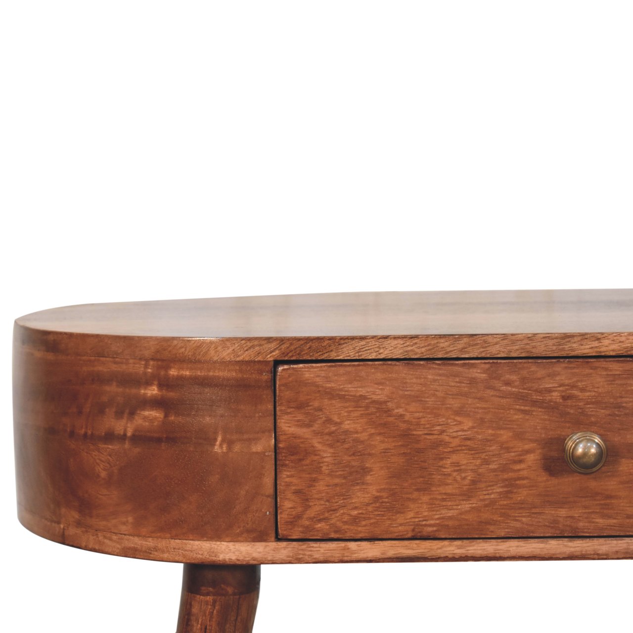 Honey Caramel Rounded Small Console Table - Image 5