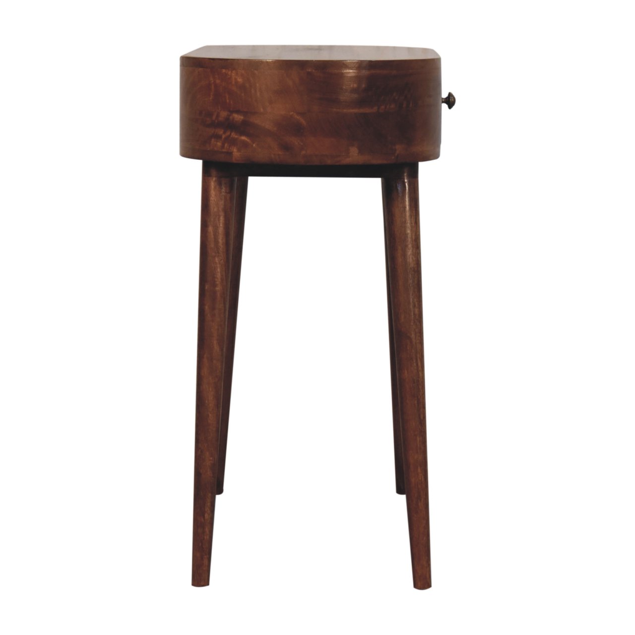 Honey Caramel Rounded Small Console Table - Image 9