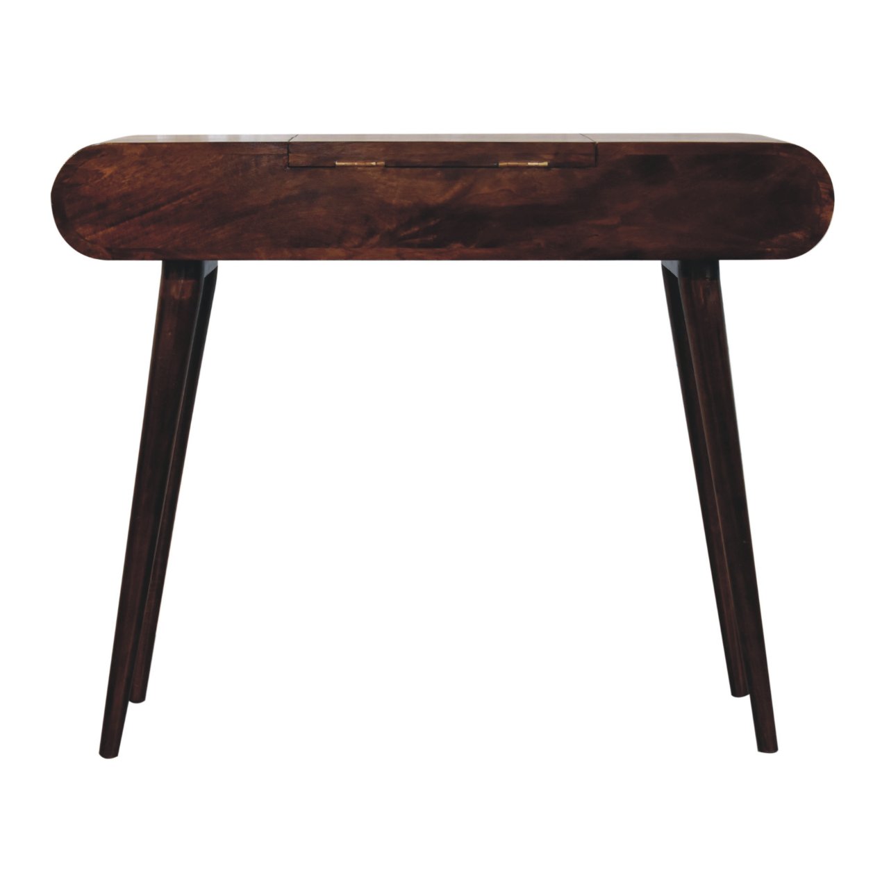 California Walnut Dressing Table with Foldable Mirror - Image 11