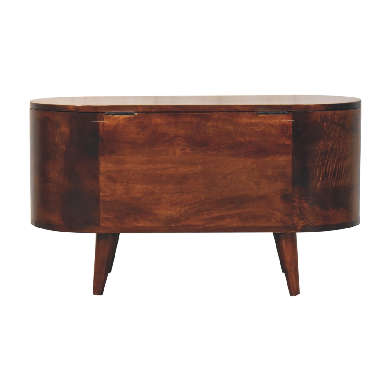 California Walnut Rounded Lid up Blanket Box - Image 10