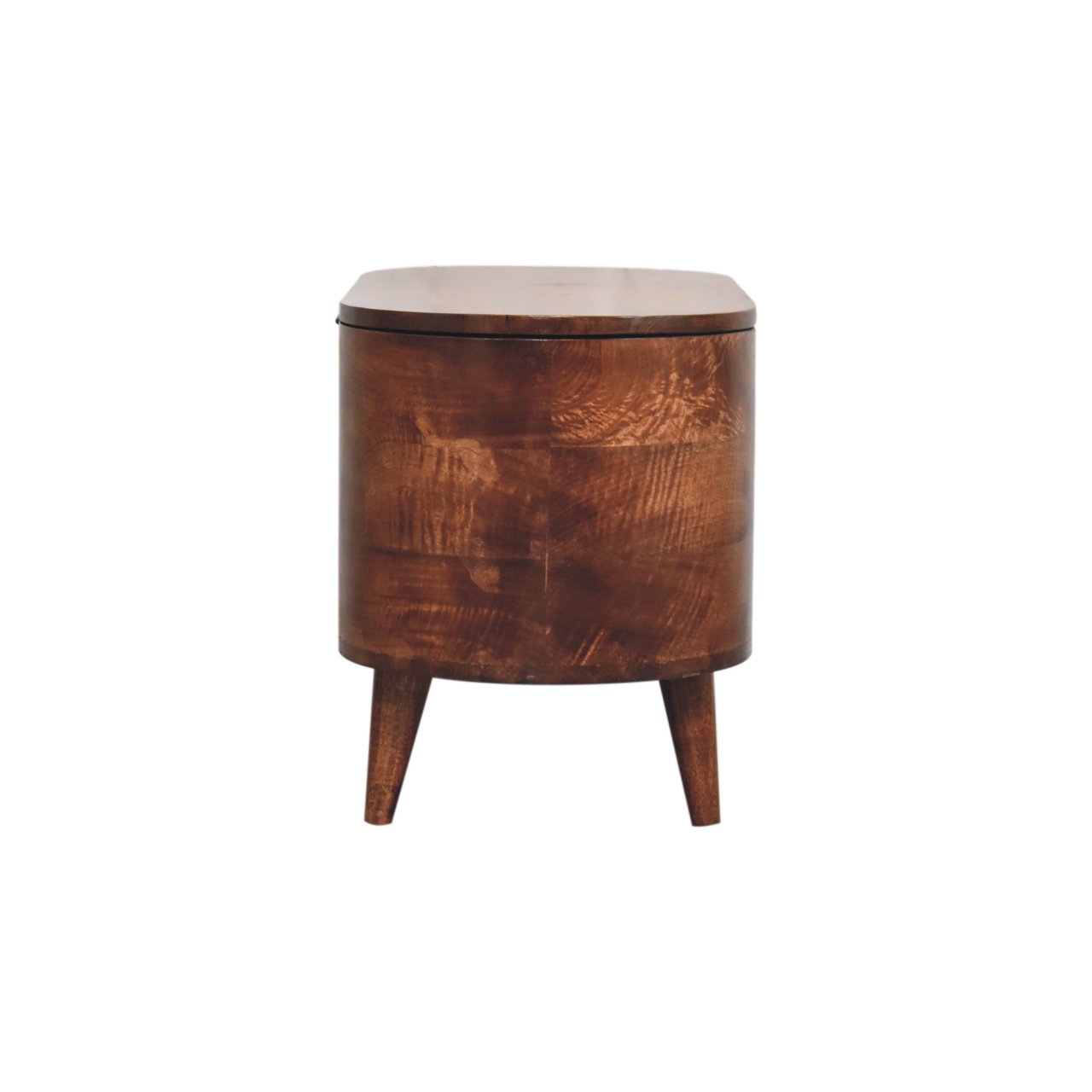 Honey Caramel Rounded Lid up Blanket Box - Image 10