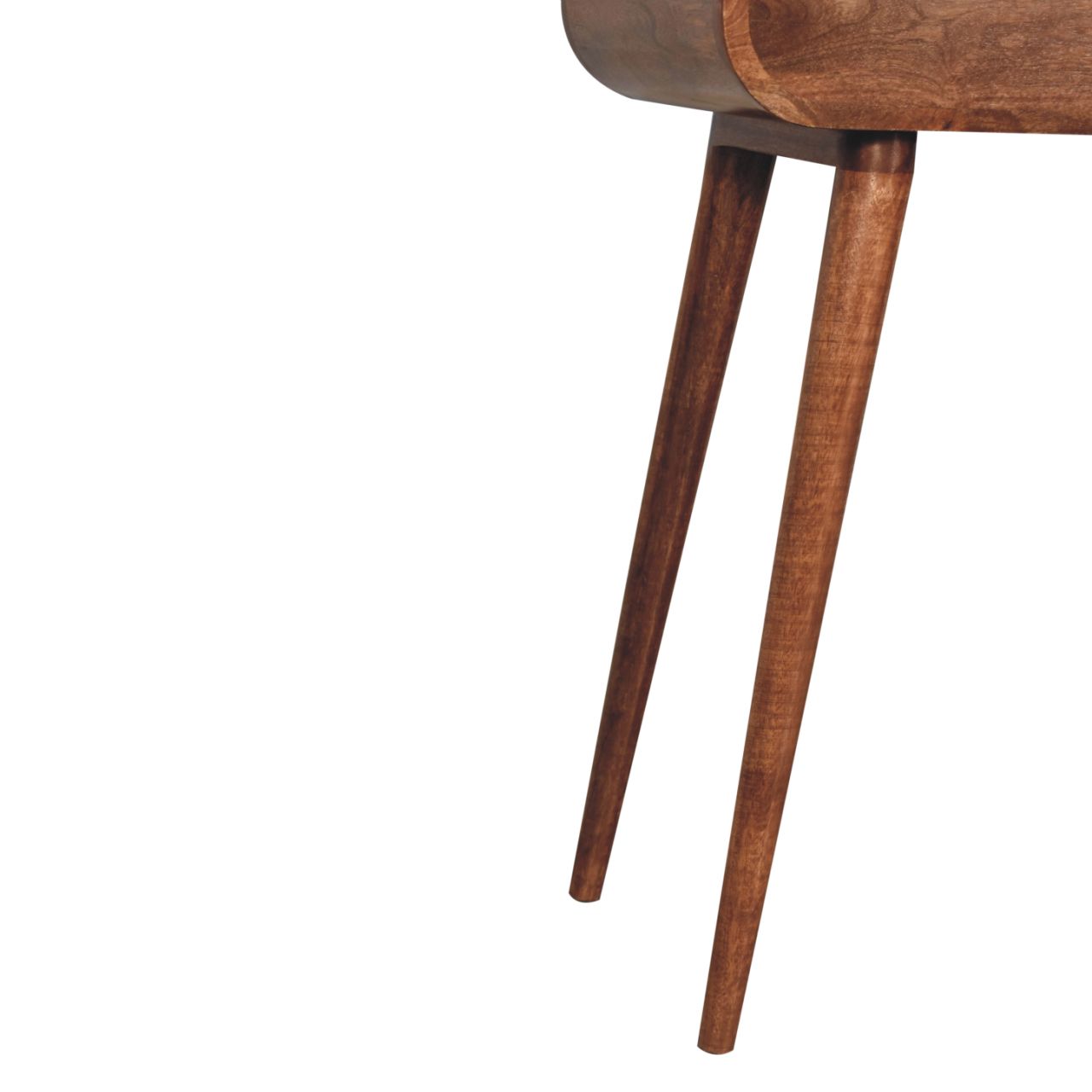 Mini Honey Caramel Dressing Table with Foldable Mirror - Image 7