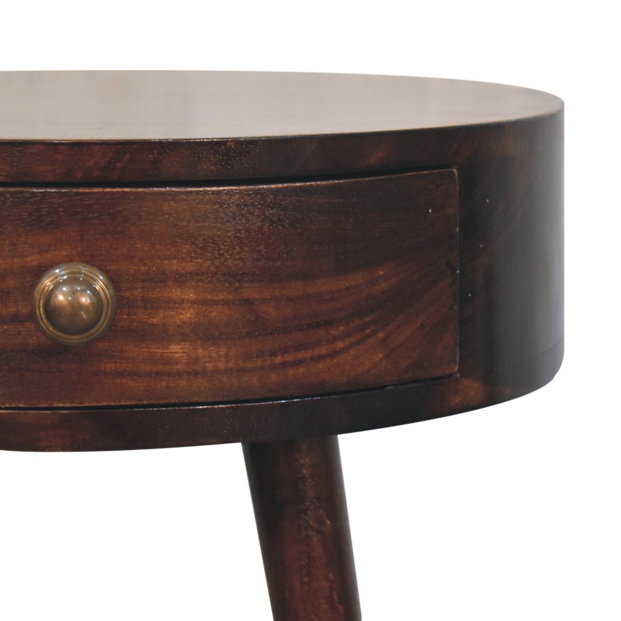 Nordic California Walnut Circular Shaped Bedside - Image 5