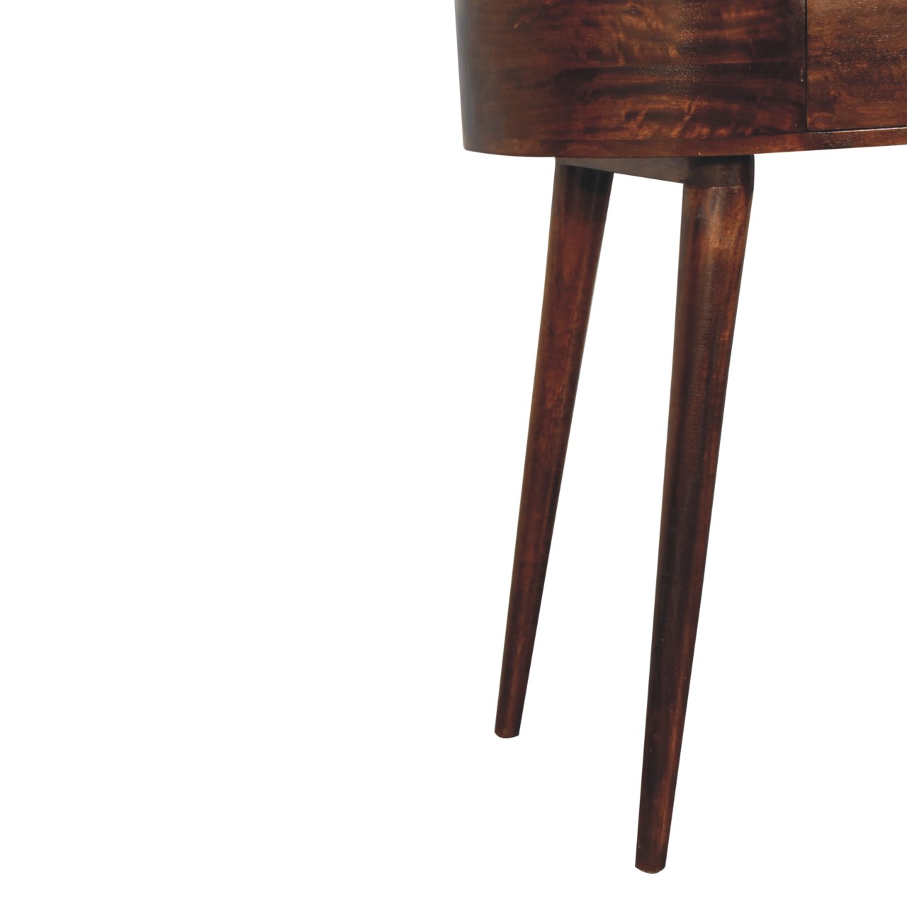 California Walnut Rounded Small Console Table - Image 8