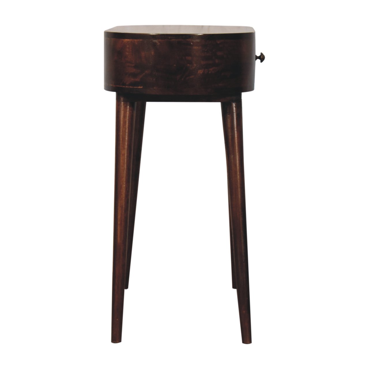 California Walnut Rounded Small Console Table - Image 9
