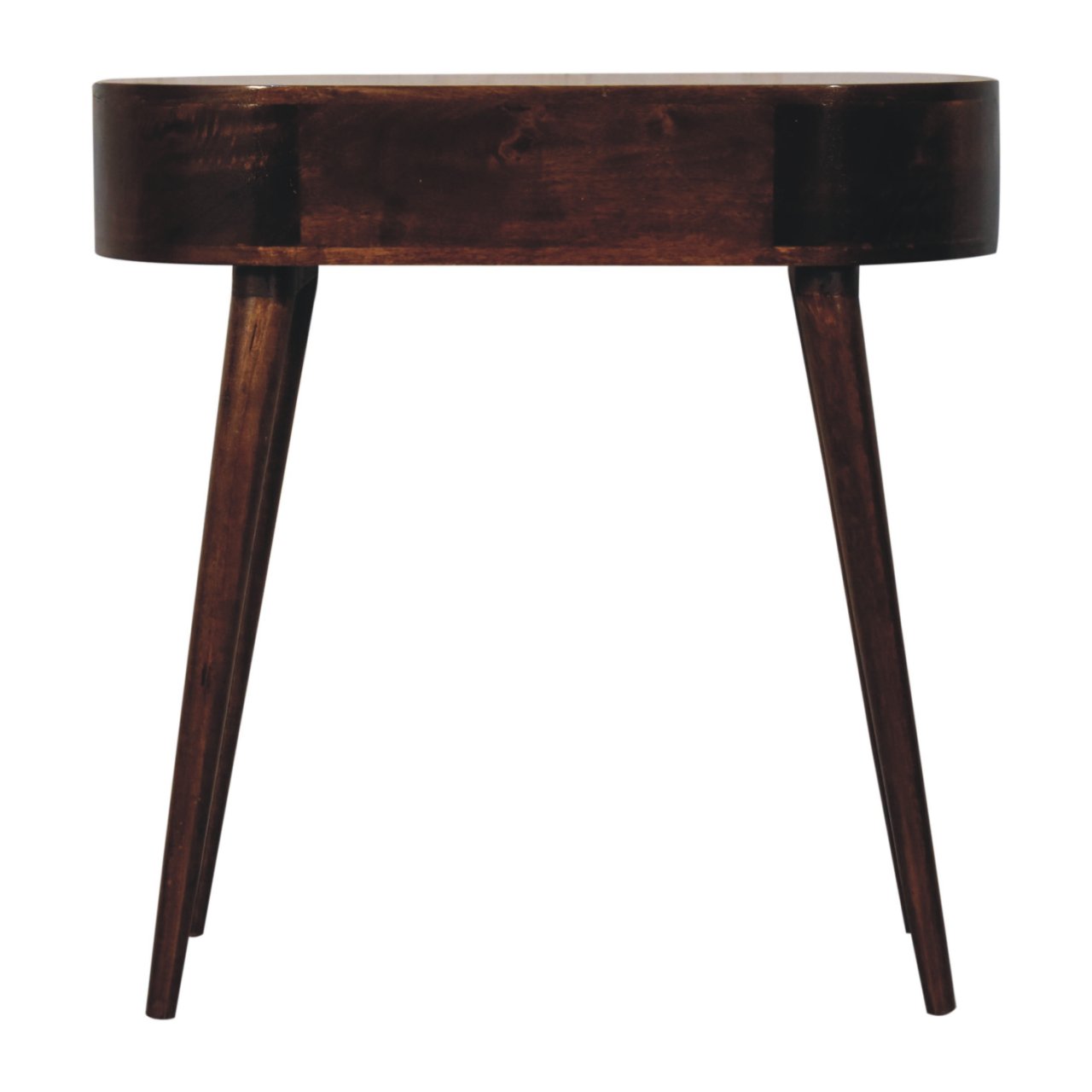 California Walnut Rounded Small Console Table - Image 10