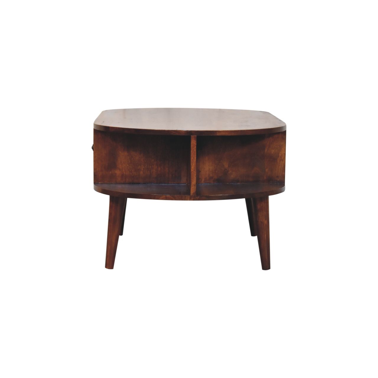 Chestnut Oval Coffee Table with 2 Drawers - Image 9