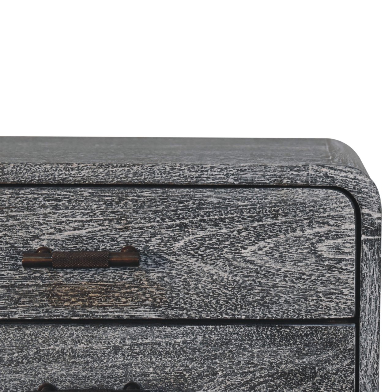 Sandblasted Ash Curved Bedside - Image 5