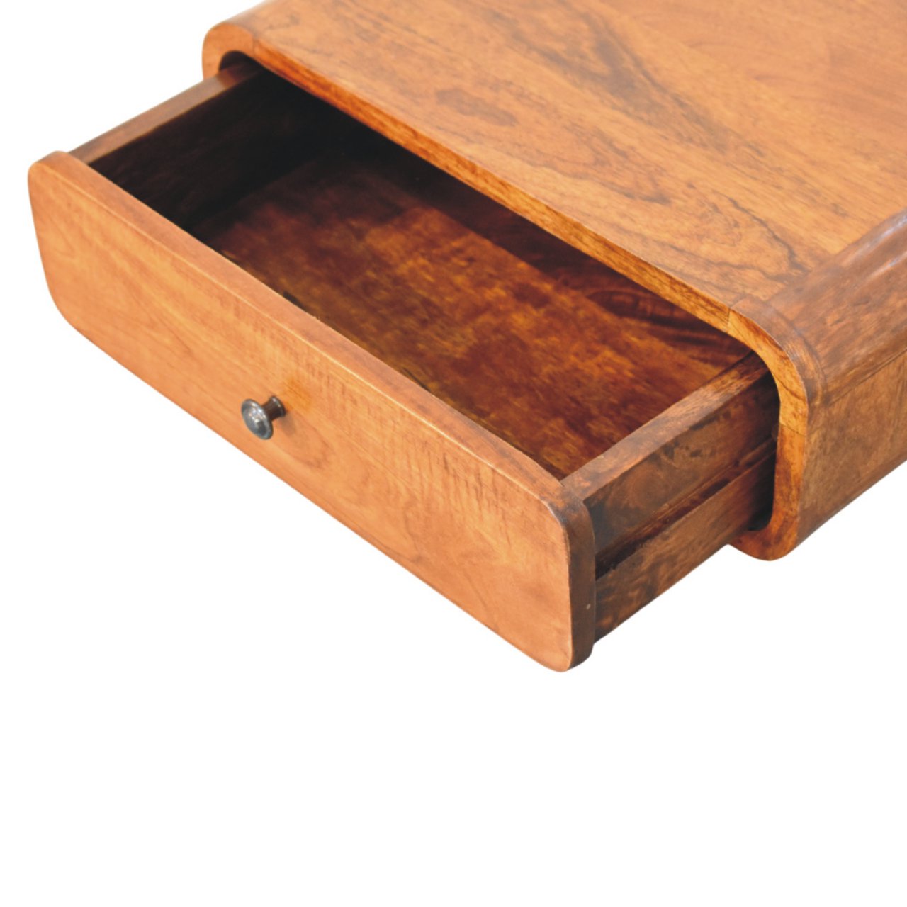 Avora Wall-Mounted Chestnut 1 Drawer Nightstand - Image 7