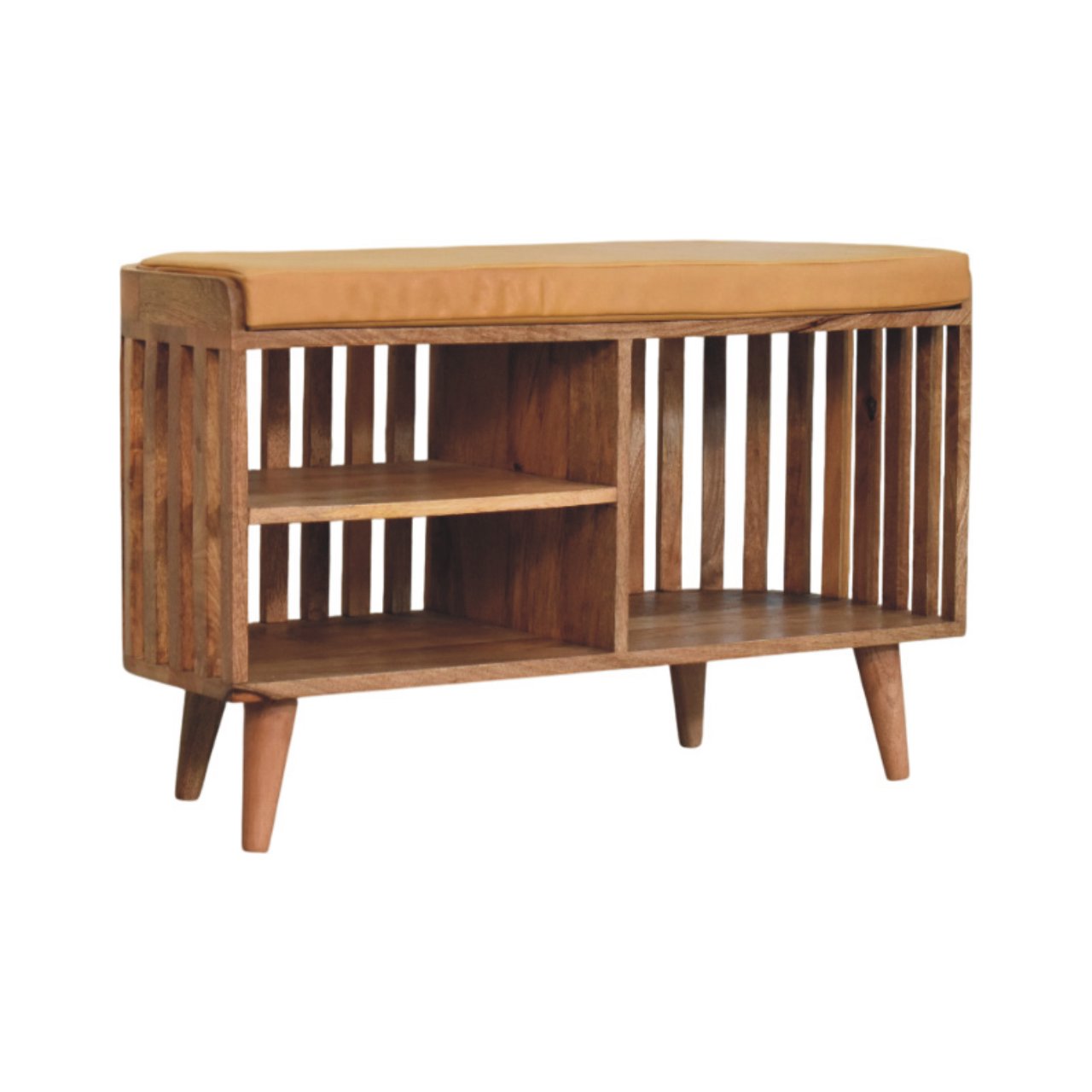 Slatted Oak-ish Bench with 3 slots - Image 9