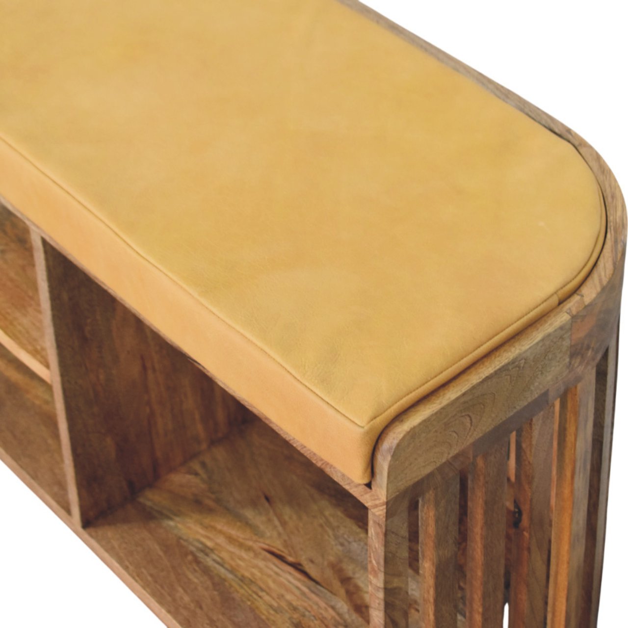 Slatted Oak-ish Bench with 3 slots - Image 8