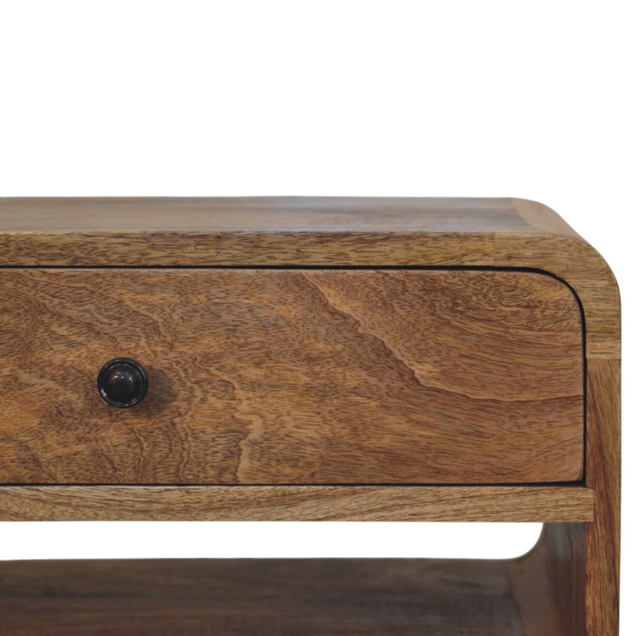 Avora Oak-ish Nightstand with Drawer and open slot - Image 5