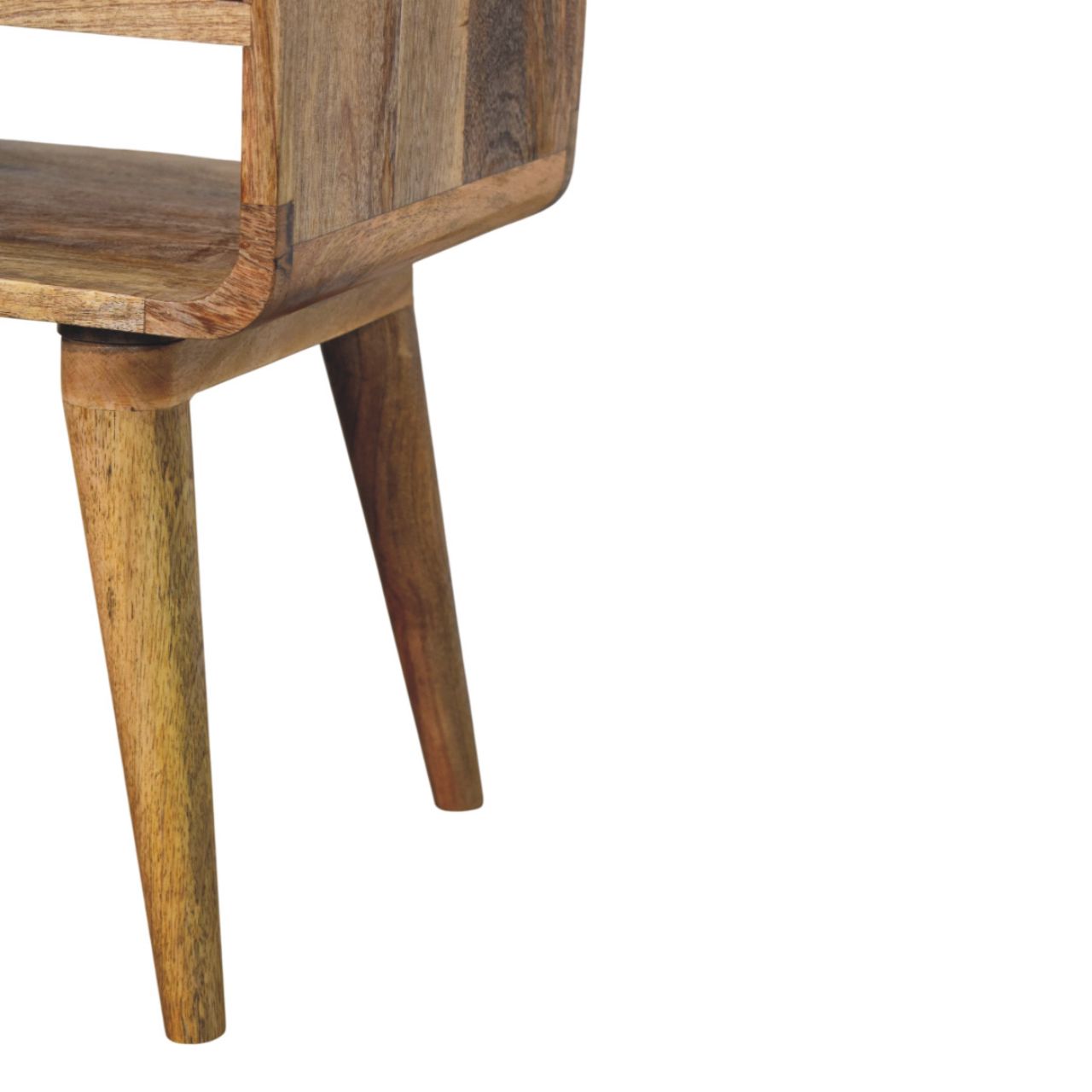 Avora Oak-ish Nightstand with Drawer and open slot - Image 8