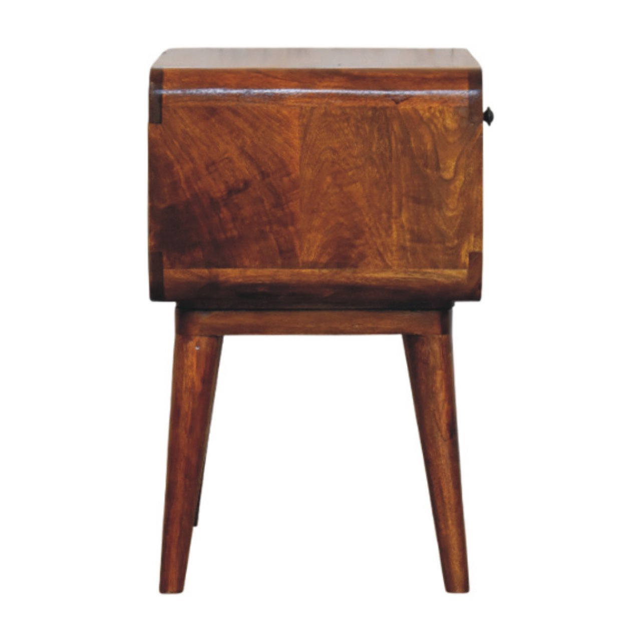 Avora Chestnut Nightstand with Drawer and open slot - Image 9