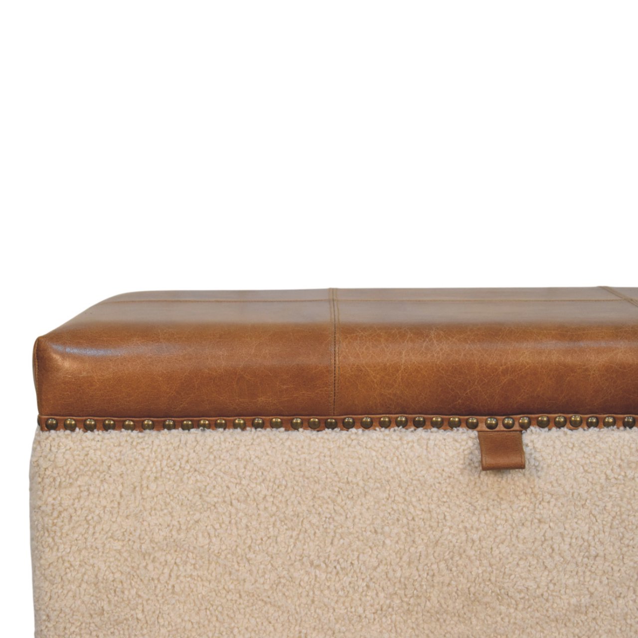 Boucle Lid- up Storage Ottoman - Image 5