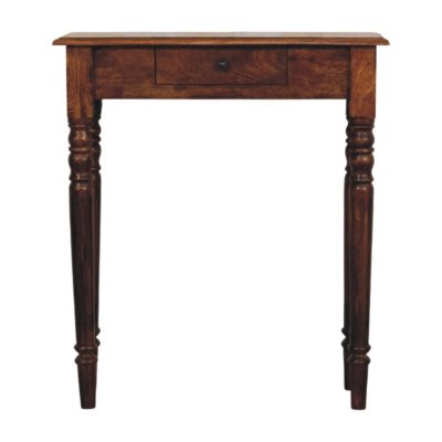 Turned Legs 1 Drawer Chestnut Console