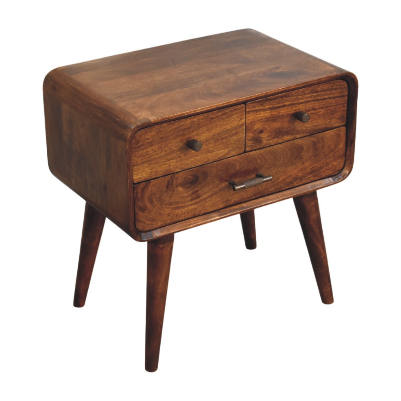 Avora 3-Drawer Chestnut Nightstand - Image 6