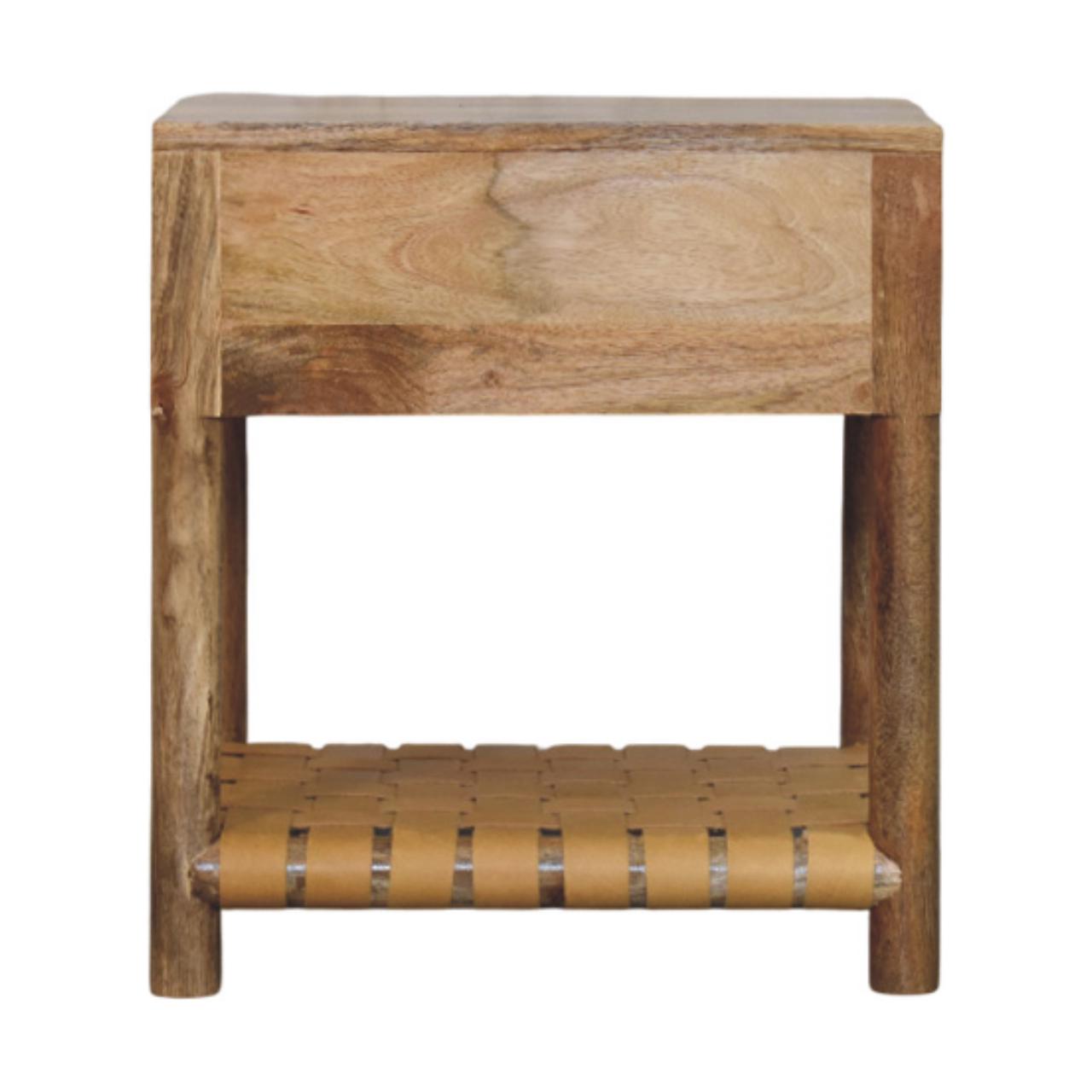Regency Woven Oak-ish Nightstand with Drawer - Image 10