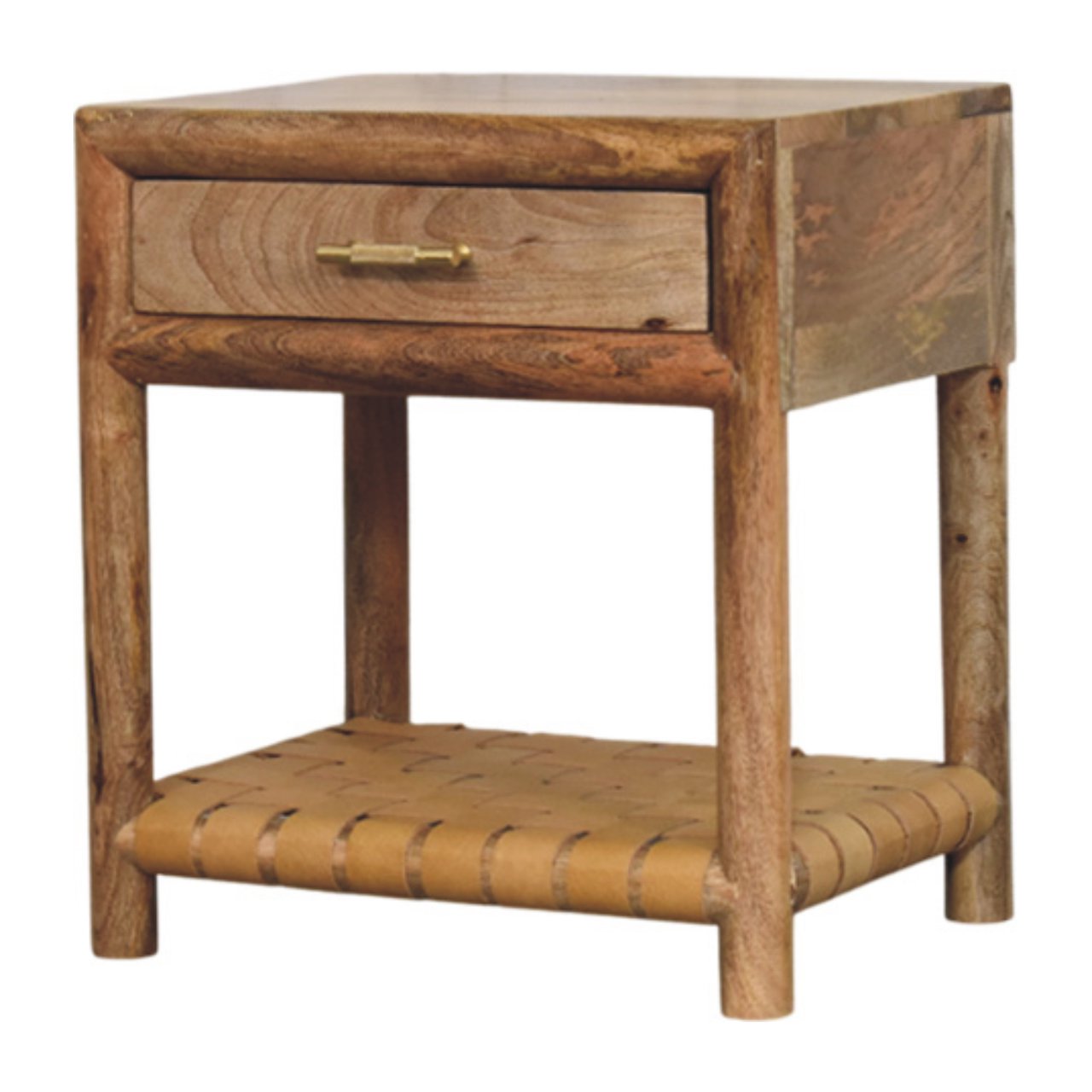 Regency Woven Oak-ish Nightstand with Drawer - Image 2