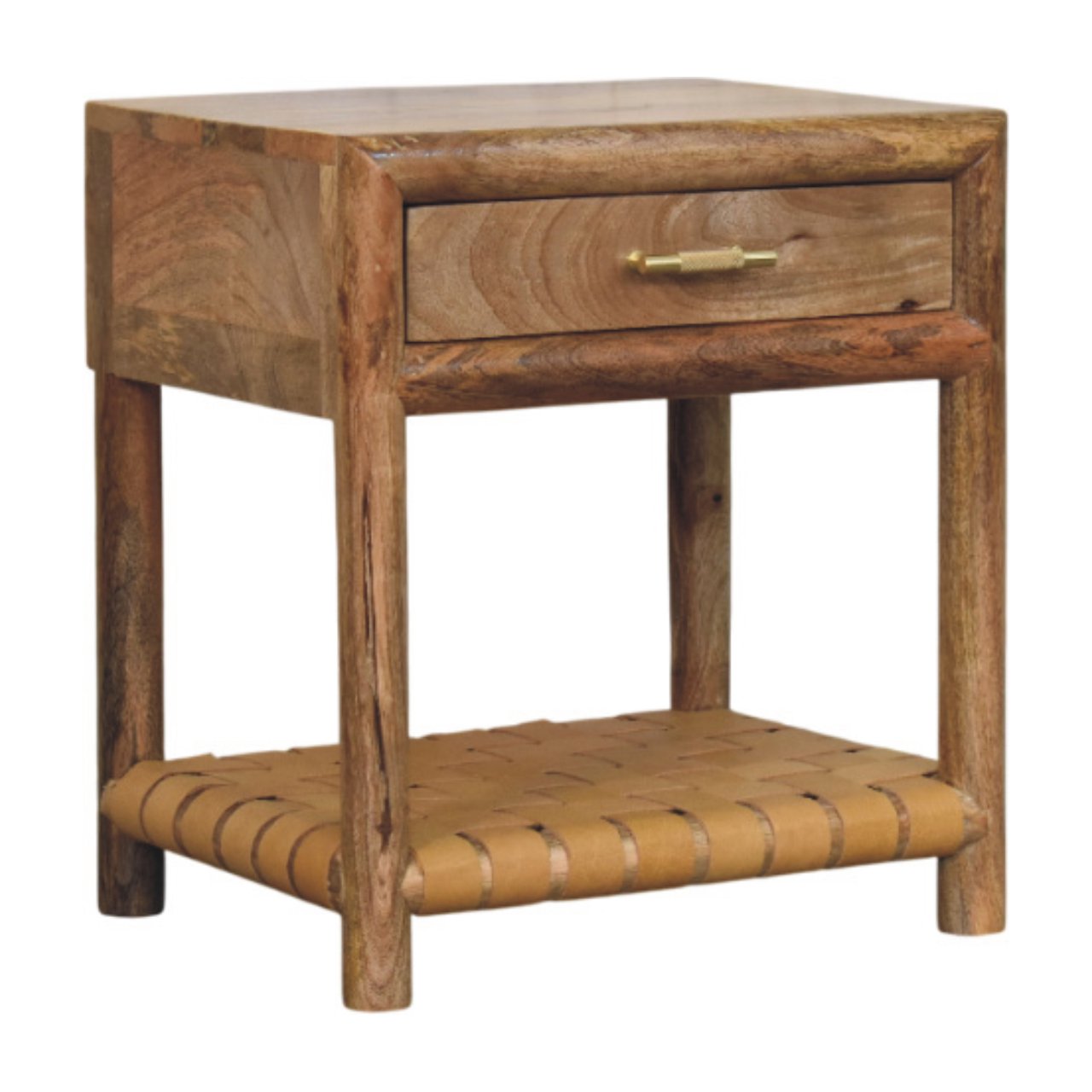 Regency Woven Oak-ish Nightstand with Drawer - Image 3