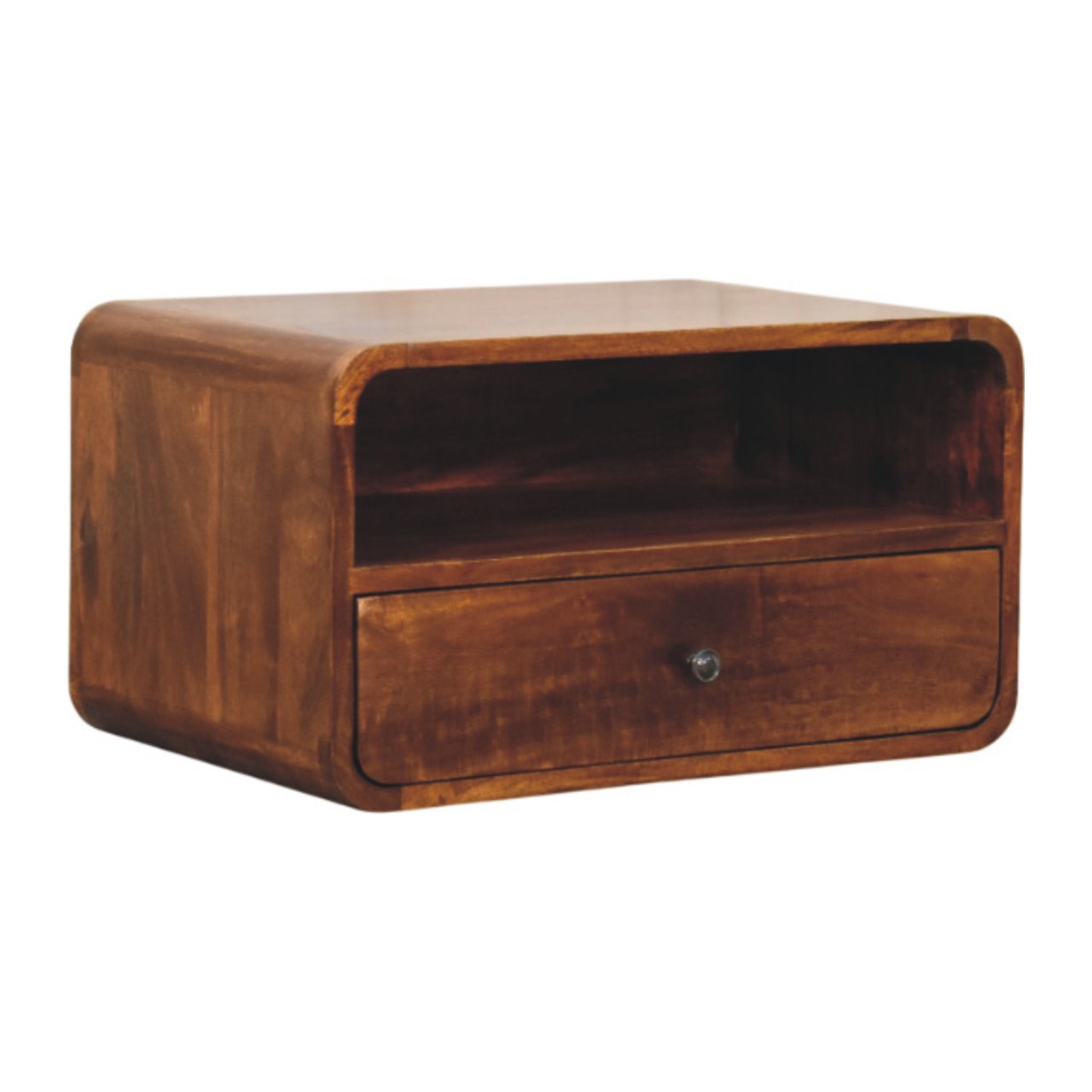Avora Wall-Mounted Chestnut Nightstand - Image 2