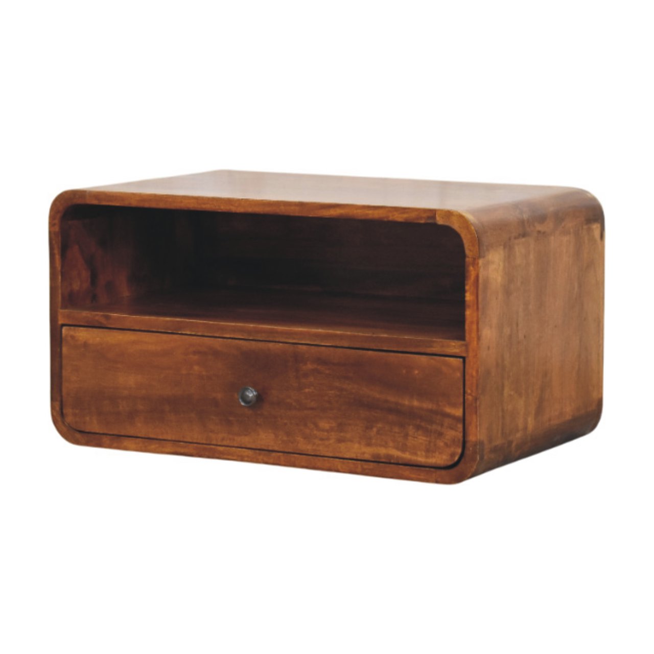 Avora Wall-Mounted Chestnut Nightstand - Image 3