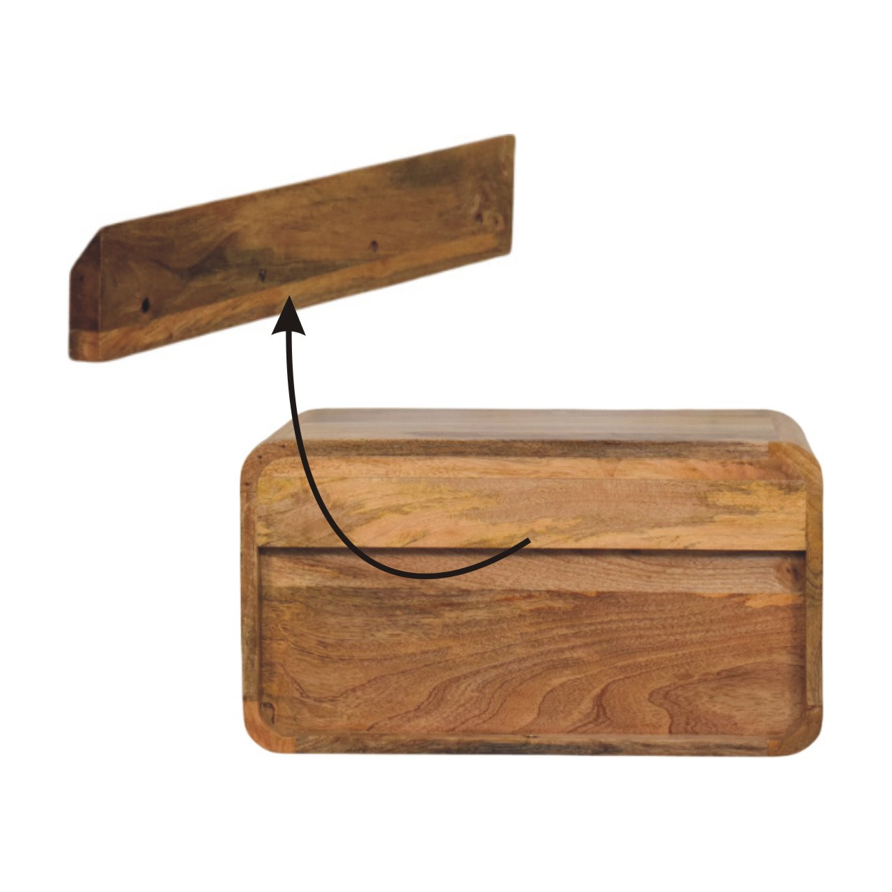 Avora Wall-Mounted Oak-ish Nightstand - Image 10