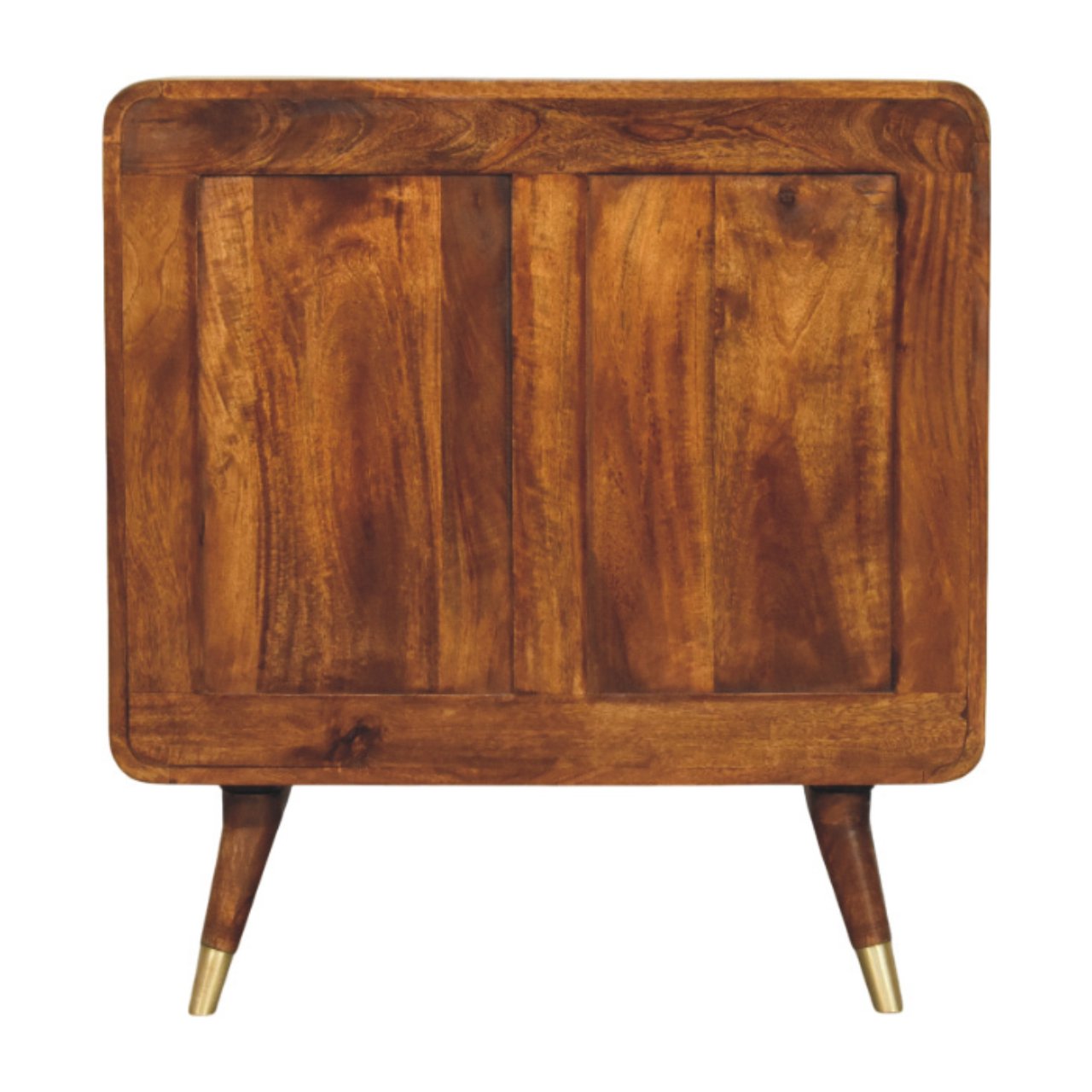 Avora Brass Embossed 2 Door Chestnut Cabinet - Image 9