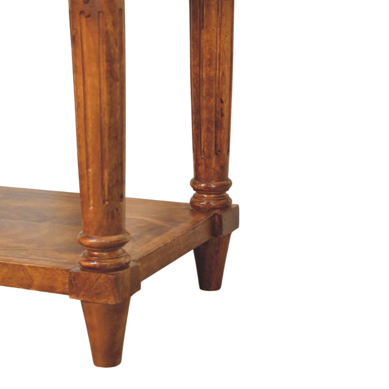 Turned Legs Chestnut 1 Drawer Side Table - Image 7