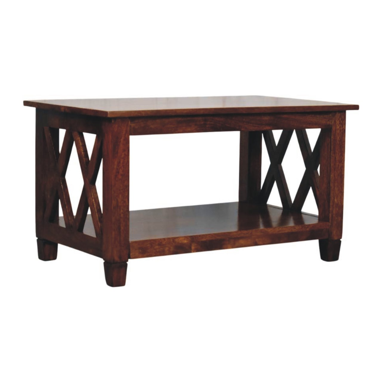 Belmont X-Frame Chestnut Coffee Table - Image 2
