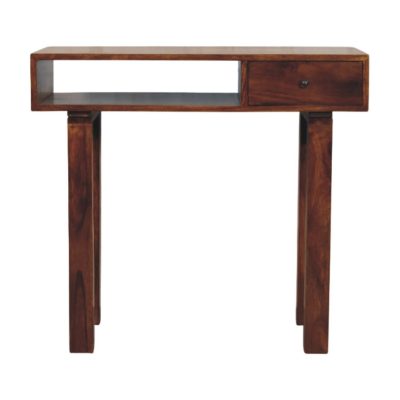 Tula 1 Drawer Chestnut Writing Desk
