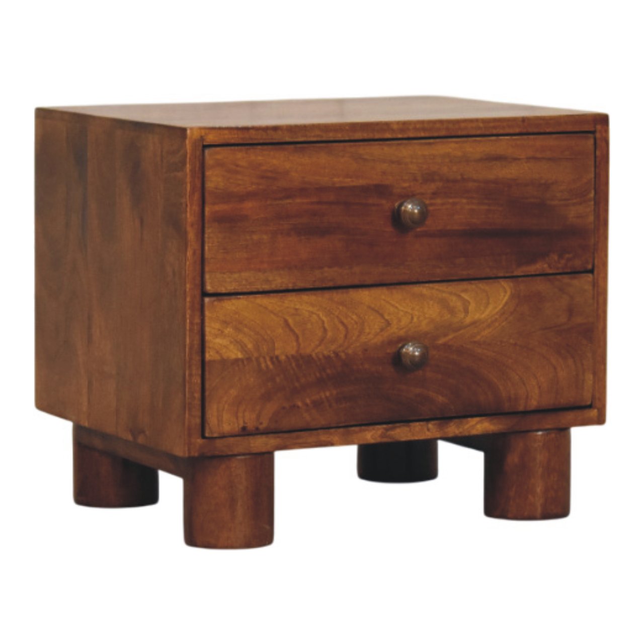 Tula 2 Drawer Chestnut Nightstand - Image 3