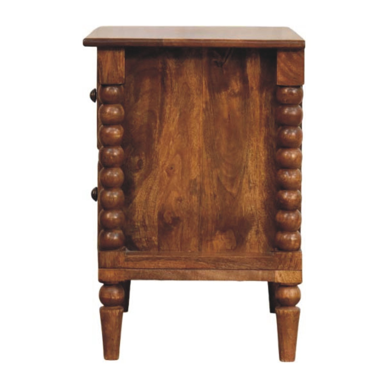 Spindle Leg Amber Oak Nightstand - Image 8