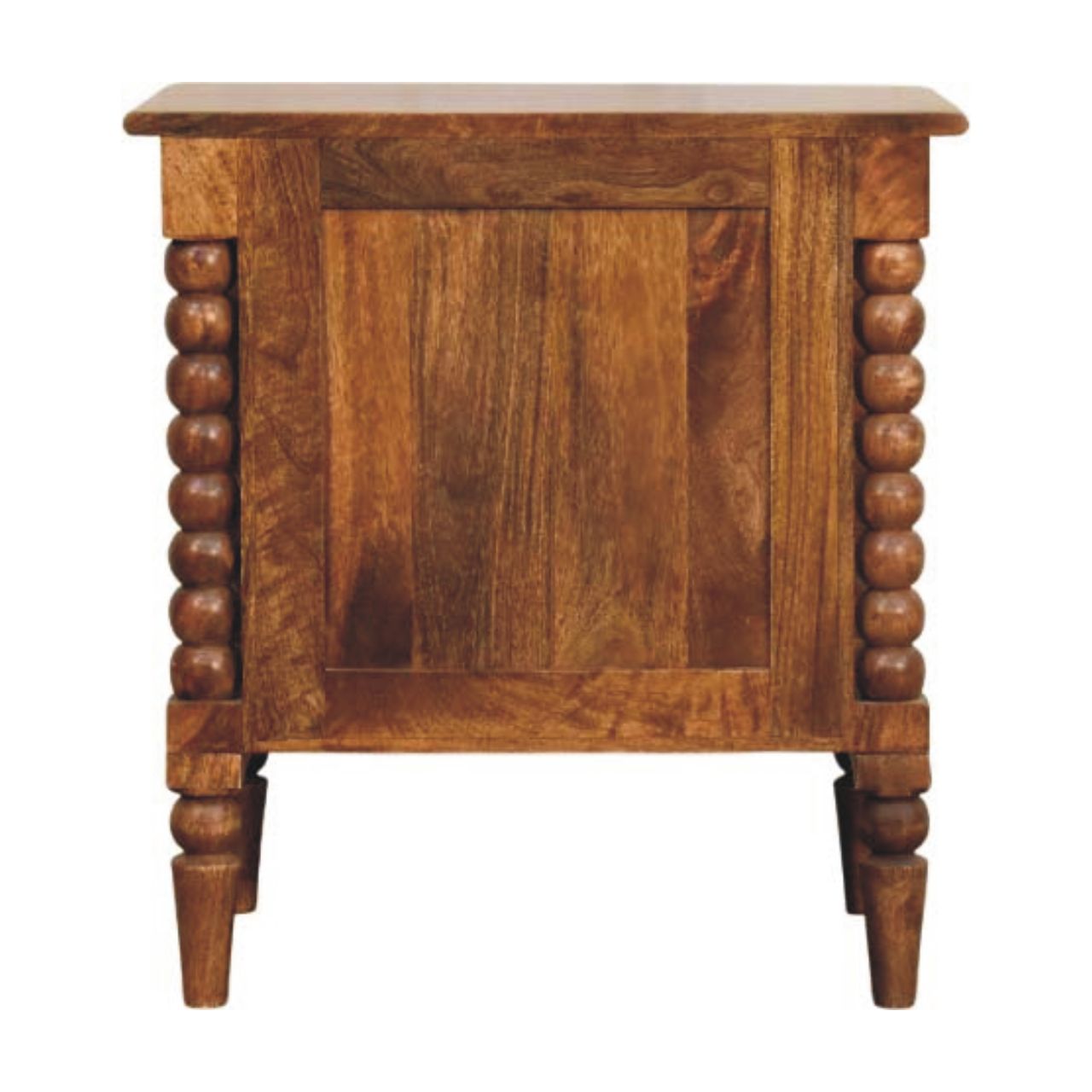 Spindle Leg Amber Oak Nightstand - Image 9