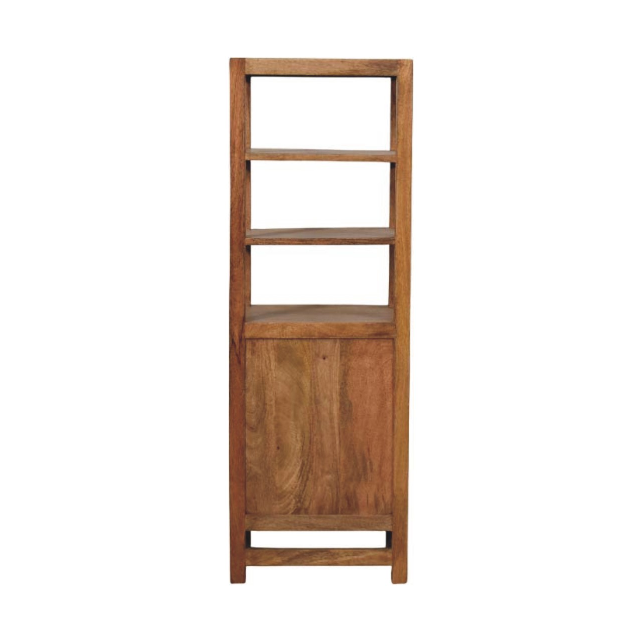 Solid Wood Open Shelf Unit with Cabinet - Image 10