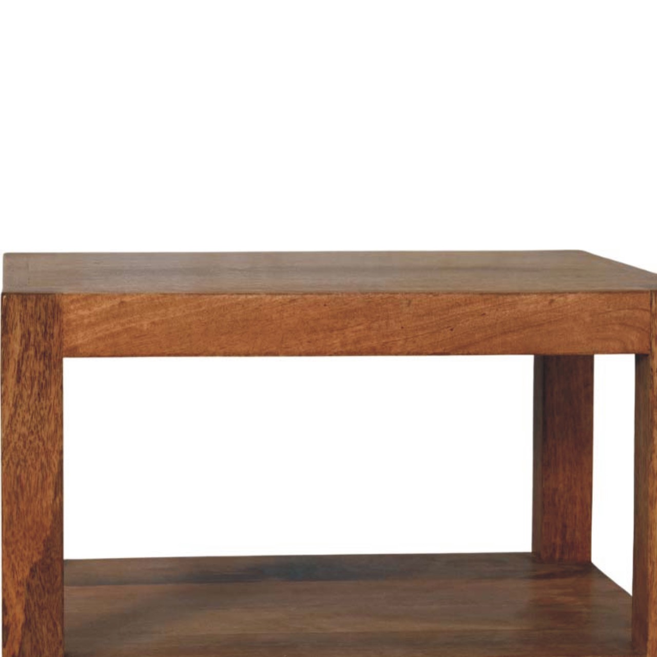 Solid Wood Open Shelf Unit with Cabinet - Image 4