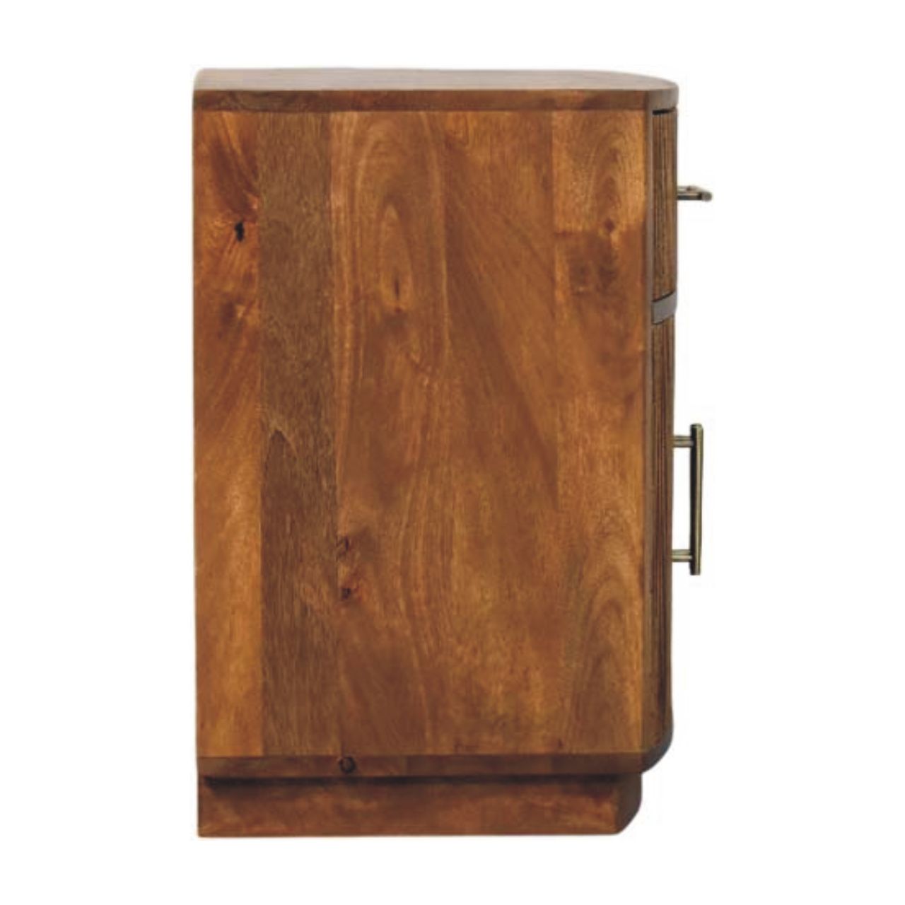 Solid Wood Curved Ribbed Bedside with Drawer - Image 9