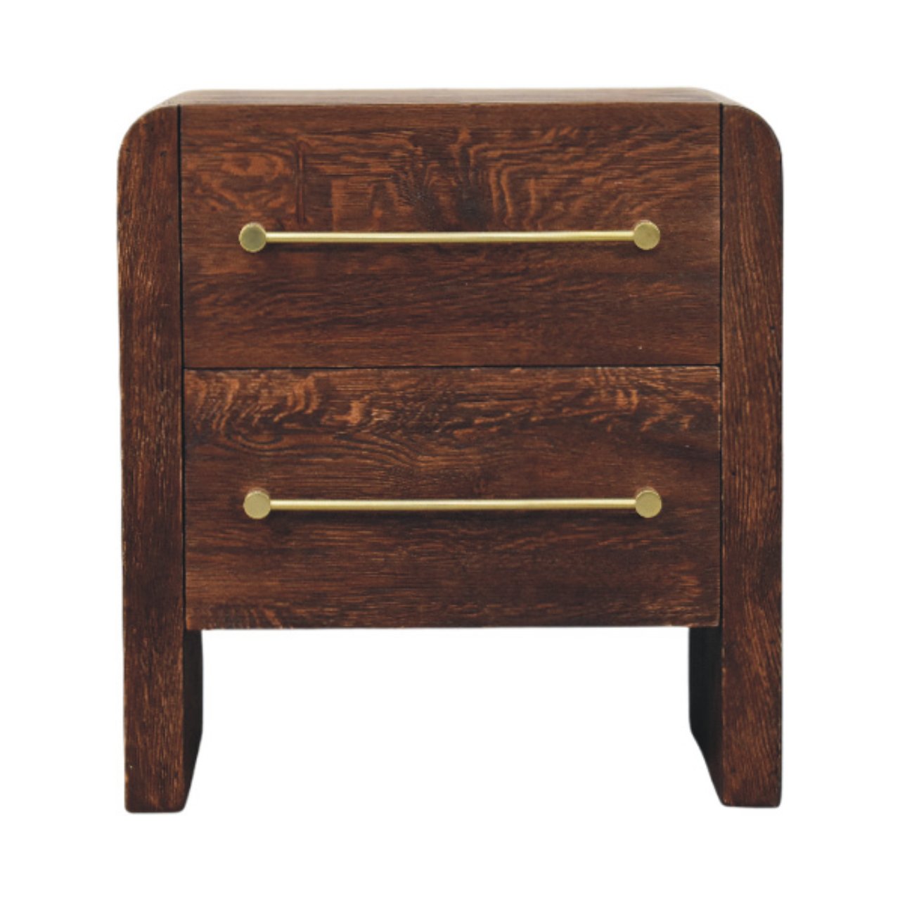Copenhagen 2-Drawer Nightstand in Smoked Oak
