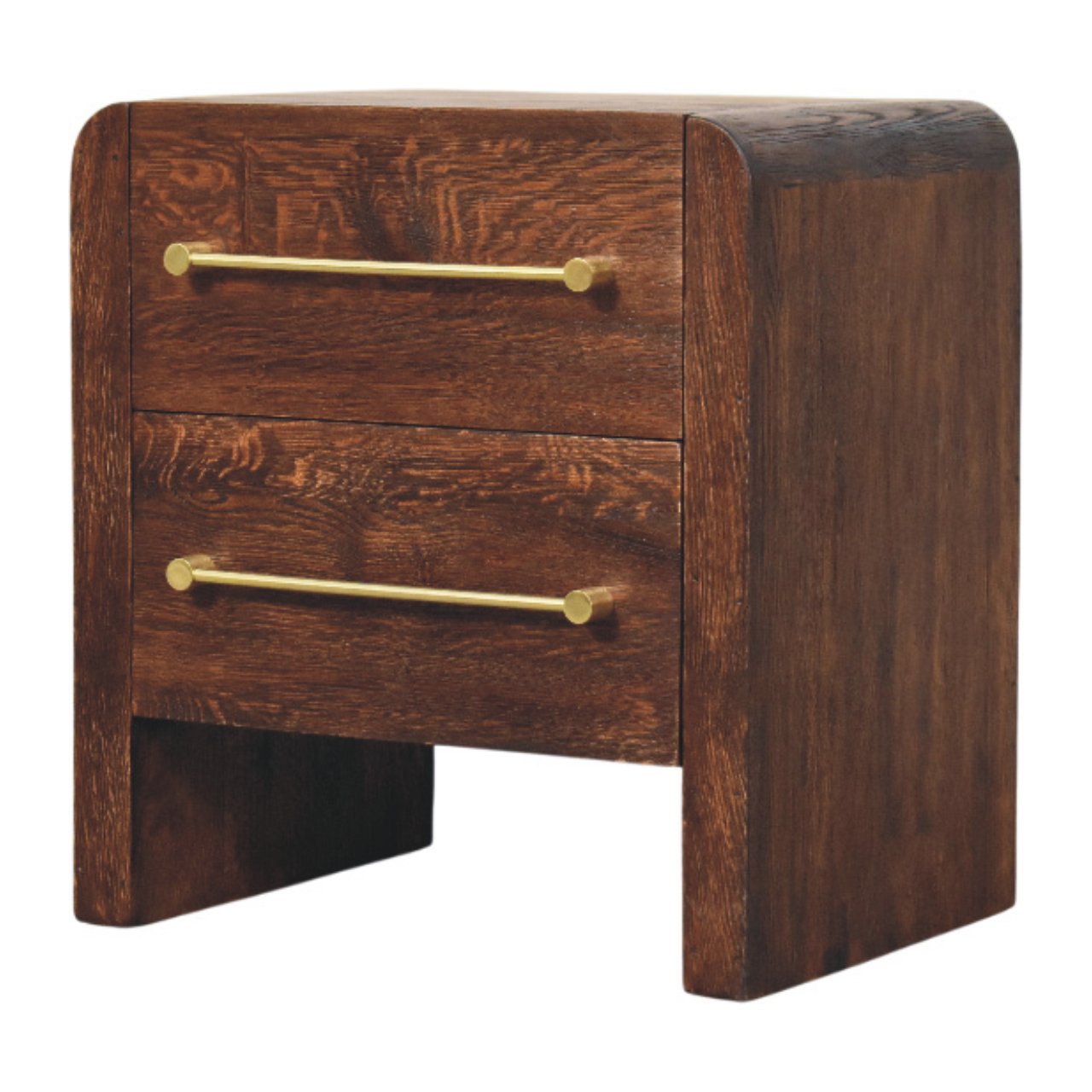 Copenhagen 2-Drawer Nightstand in Smoked Oak - Image 3