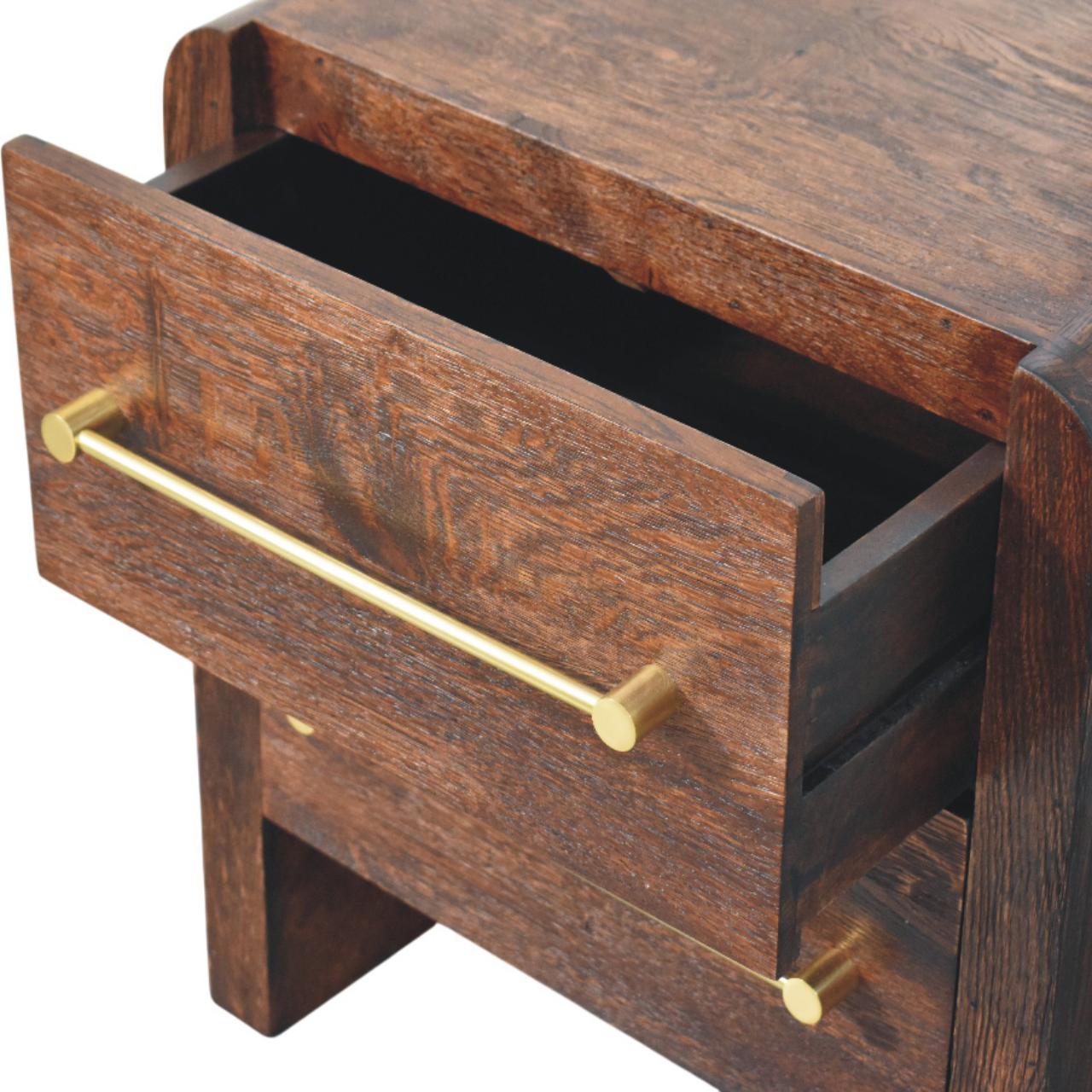 Copenhagen 2-Drawer Nightstand in Smoked Oak - Image 6