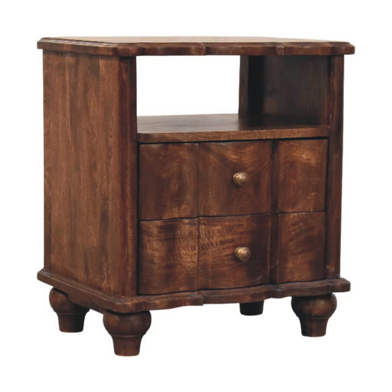 2-Drawer Bedside with Open Shelf - Image 2