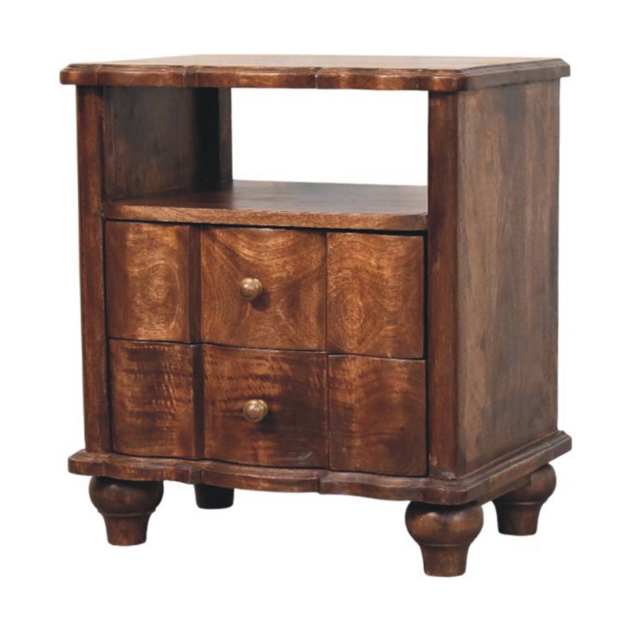 2-Drawer Bedside with Open Shelf - Image 3
