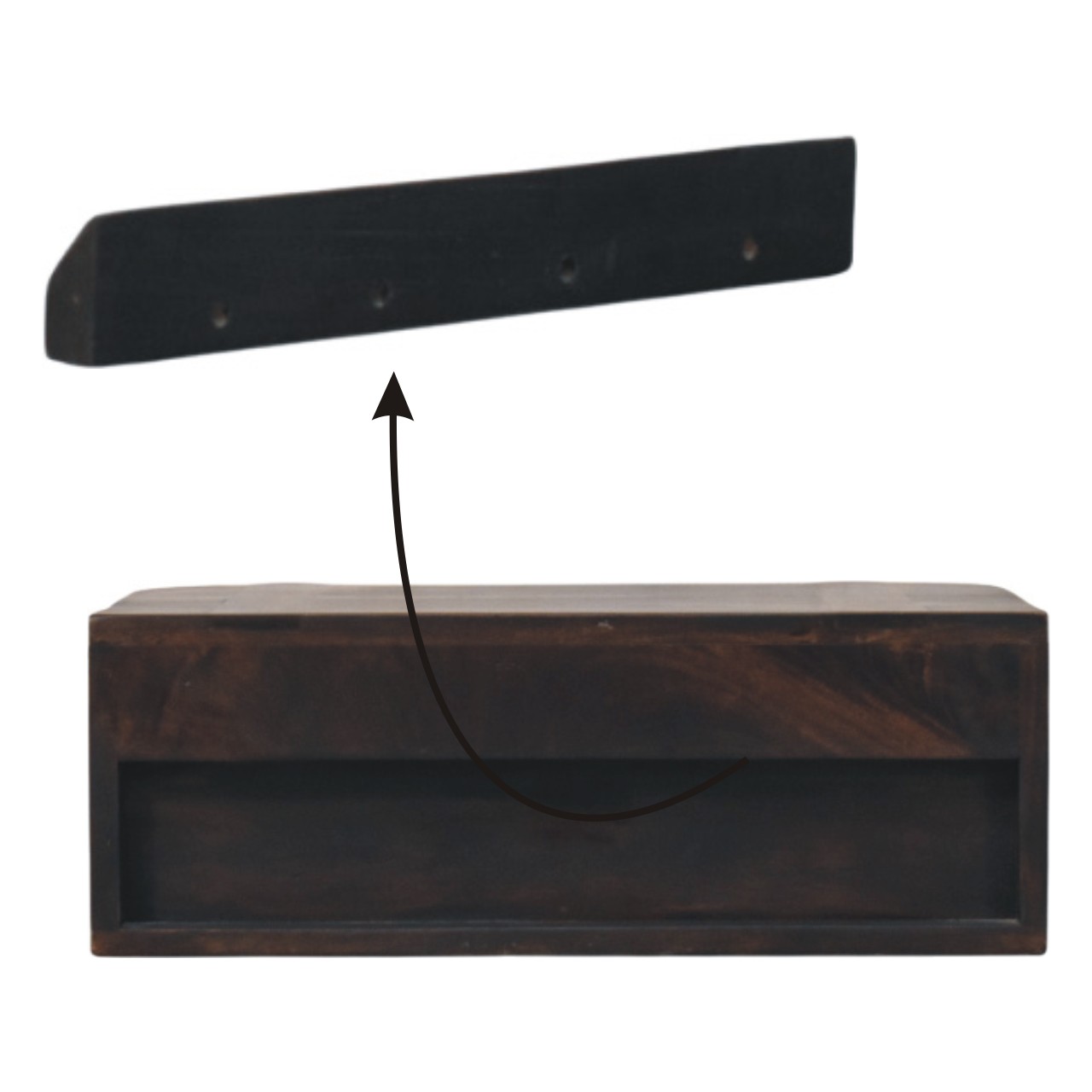 Rattan Curve Wall-Mounted Drawer - Image 10