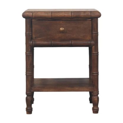 Bamboo Carved Bedside Table